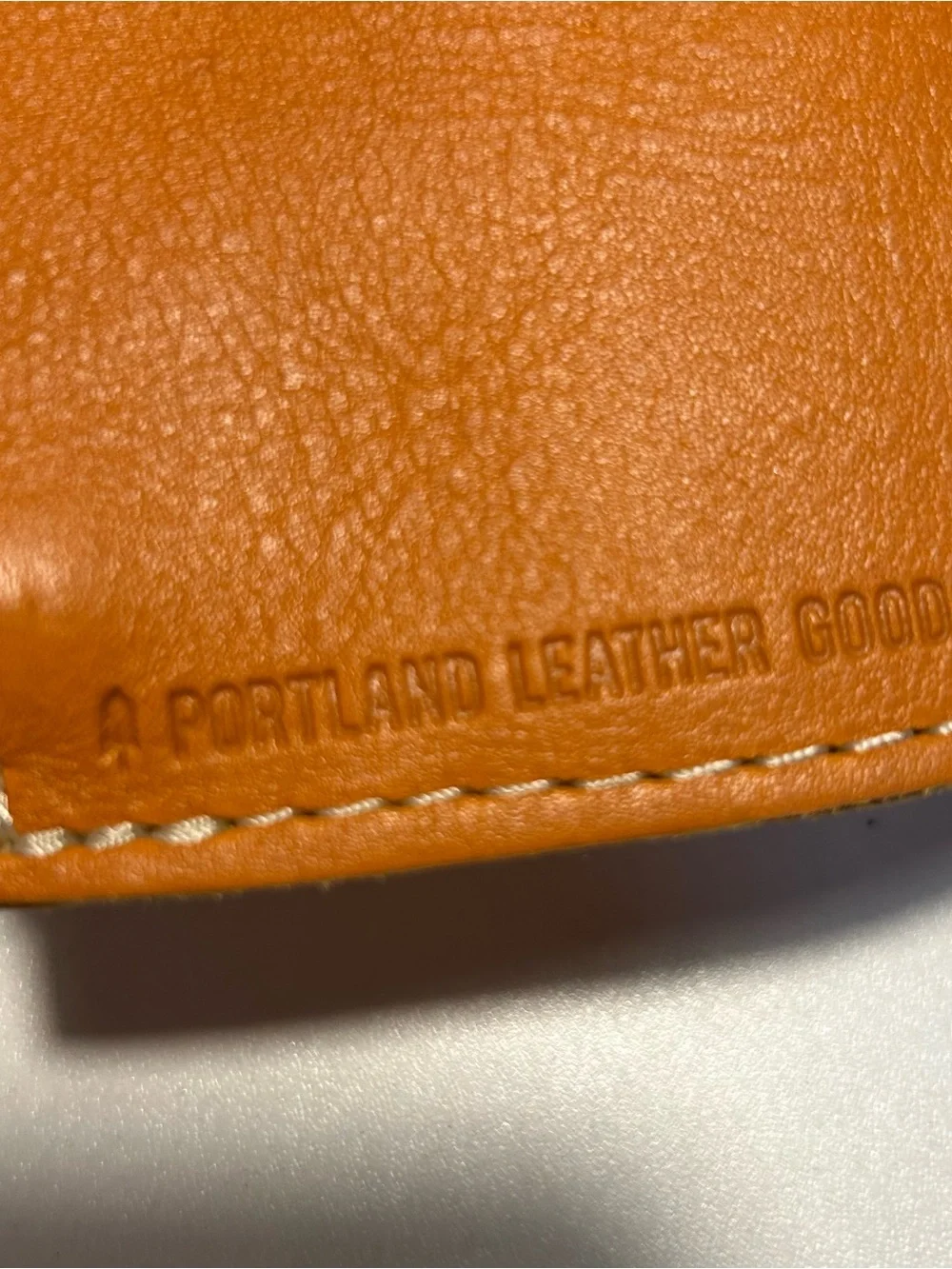 Portland Leather Goods Heart Pouch Key Chain Coin Purse Brown Bag Charm